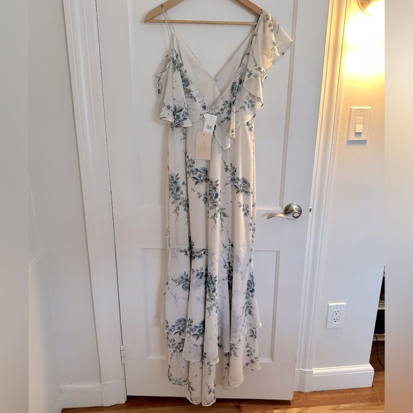 WAYF Elanor Ruffle Maxi Wrap Dress SIZE S - Picture 2 of 5